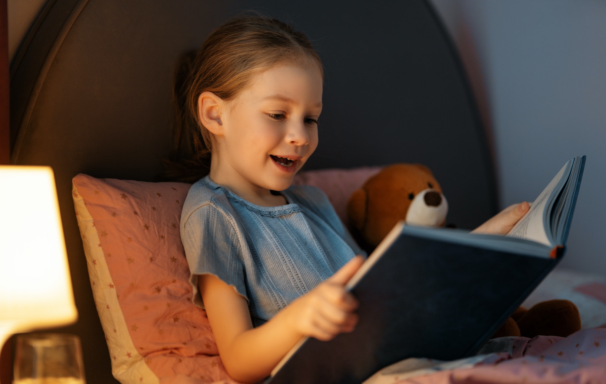 girl is reading a book